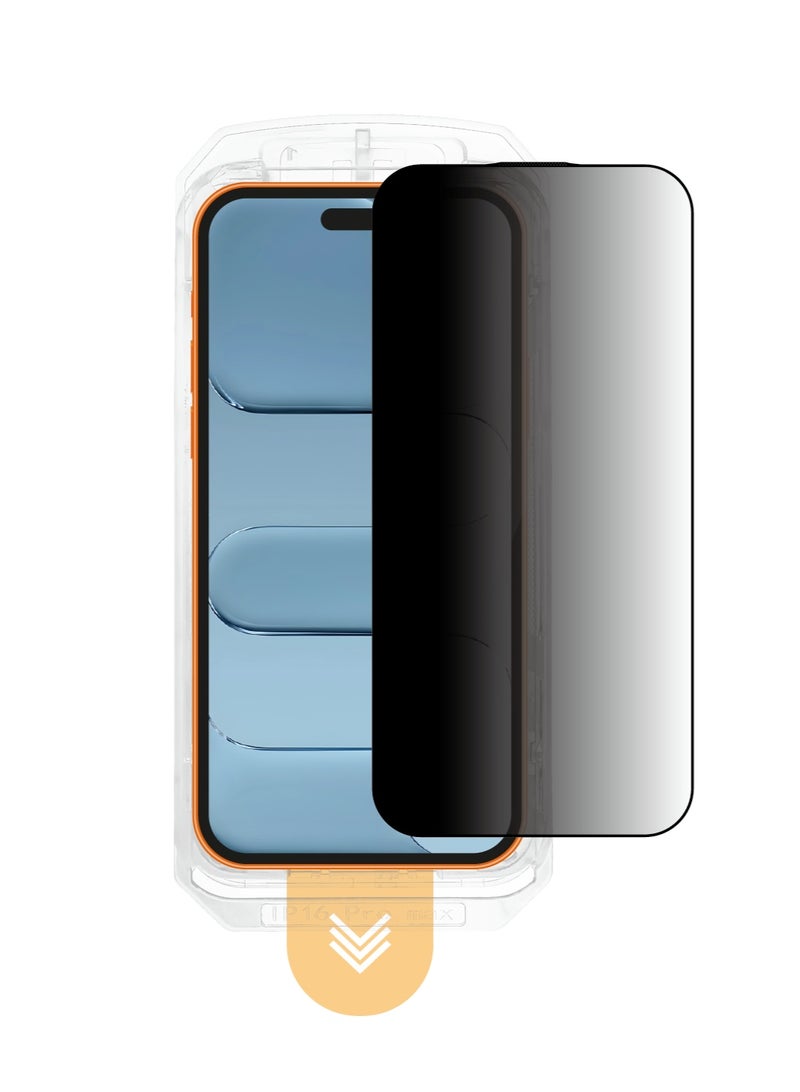 MYX Magic Privacy Glass – Premium Tempered Glass Screen Protector for iPhone 17, 9H Hardness, Privacy Filter, Oleophobic Coating, Anti-Shatter, Auto-Align Easy Installation